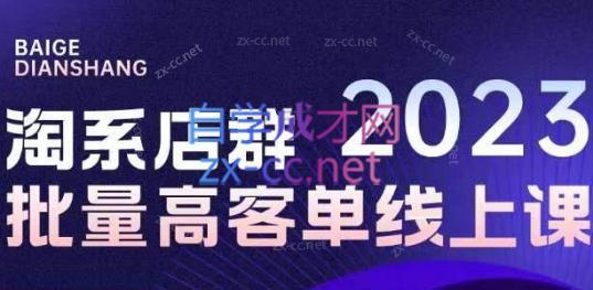 白戈电商·23年淘系批量高客单+24年全域电商矩阵-E网资源
