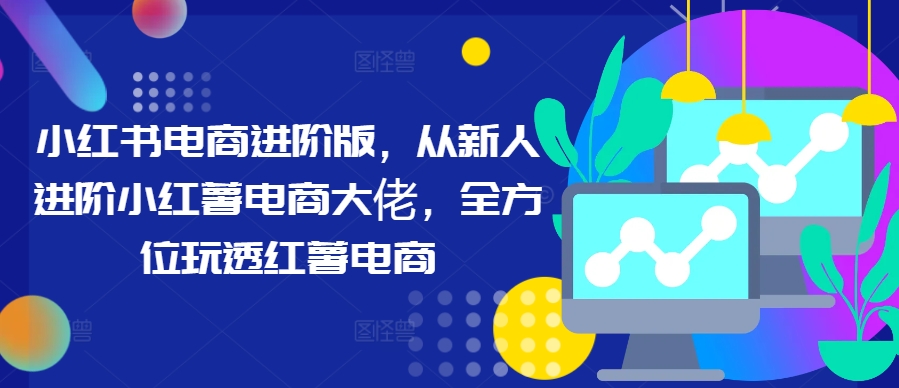 小红书电商进阶版，从新人进阶小红薯电商大佬，全方位玩透红薯电商-E网资源