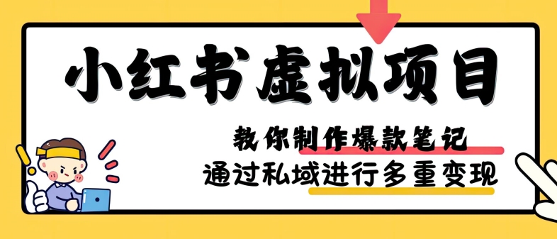 小红书虚拟项目实战，爆款笔记制作，矩阵放大玩法分享-E网资源