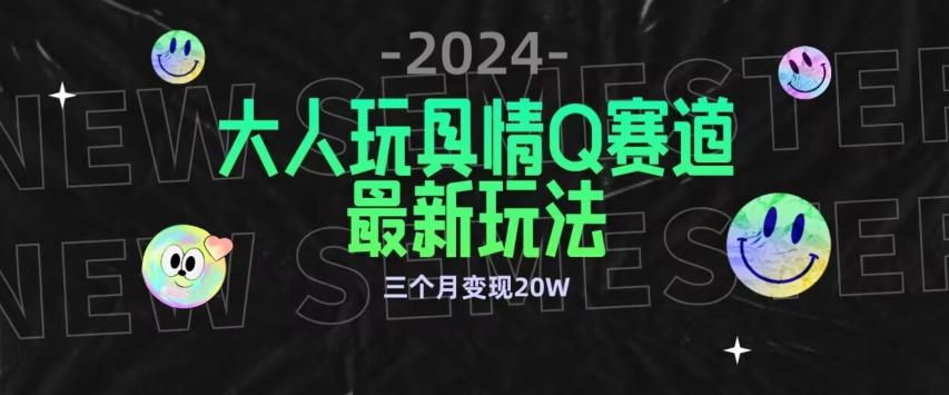 全新大人玩具情Q赛道合规新玩法，公转私域不封号流量多渠道变现，三个月变现20W【揭秘】-E网资源