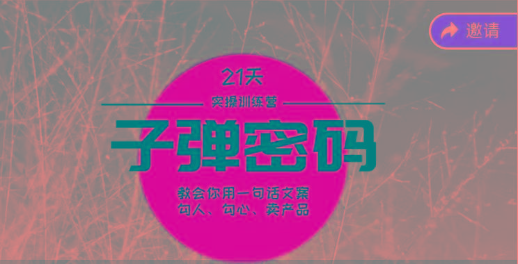 《子弹密码训练营》-用一句话文案勾人勾心卖产品，21天学到顶尖文案大师策略和技巧-E网资源