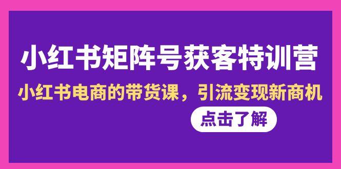 小红书-矩阵号获客特训营-第10期，小红书电商的带货课，引流变现新商机-E网资源