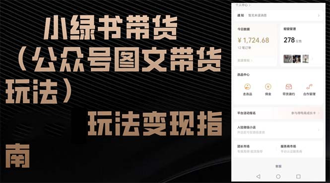 小绿书带货(公众号图文带货玩法-E网资源