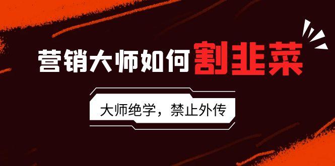 营销大师如何割韭菜：流量大师/讲故事大师/话术大师/卖货大师/成交大师/…-E网资源