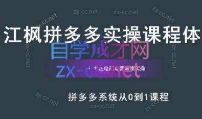 江枫老师·拼多多实操课程-E网资源