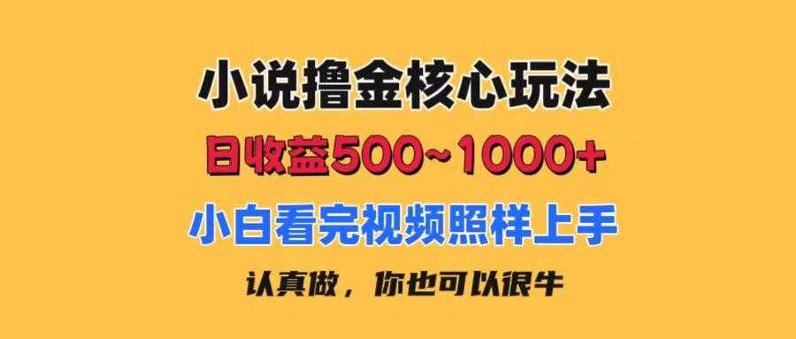 小说撸金核心玩法，日收益500-1000+，小白看完照样上手，0成本有手就行-E网资源