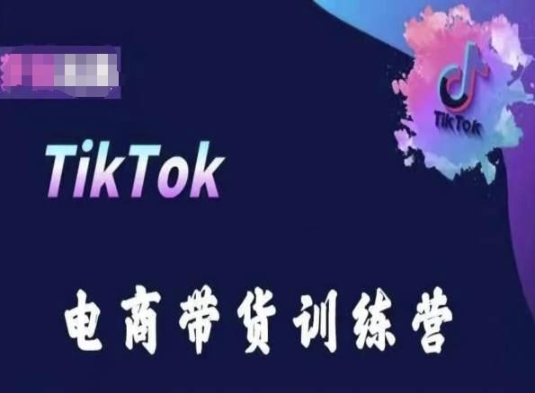 TikTok电商带货训练营，跟随时代潮流，跨境掘金-E网资源