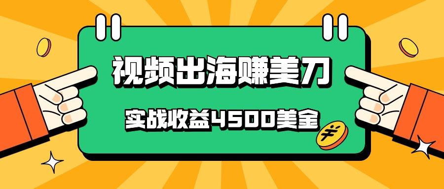 国内爆款视频出海赚美刀，实战收益4500美金，批量无脑搬运，无需经验直接上手-E网资源