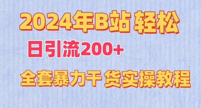 2024年B站轻松日引流200+的全套暴力干货实操教程【揭秘】-E网资源