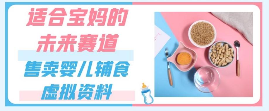 适合宝妈的未来赛道，售卖婴儿辅食虚拟资料，一份9.9-69.9元闭眼赚钱-E网资源