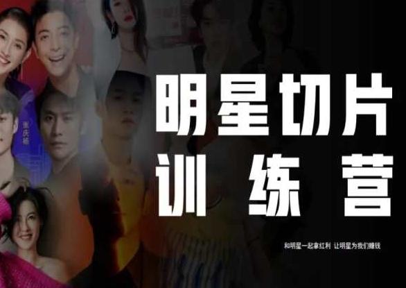 王子·明星切片线上训练营（2023），和明星一起拿红利，让明星为我们赚钱-E网资源