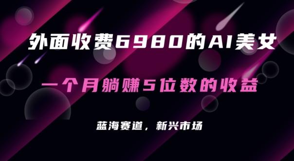 外面收费6980的AI美女项目！每月躺赚5位数收益(教程+素材+工具)【揭秘】-E网资源