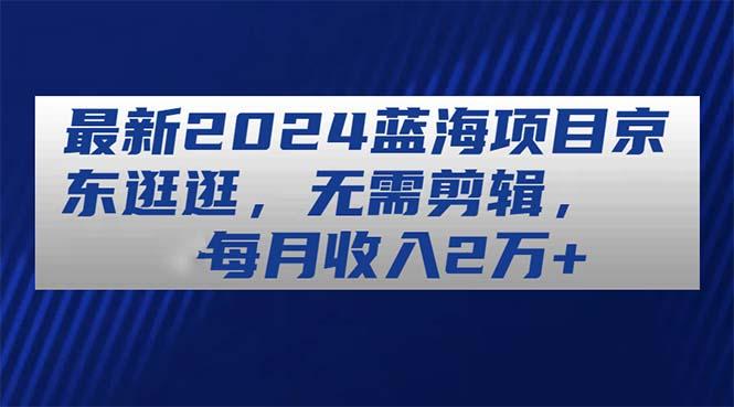最新2024蓝海项目京东逛逛，无需剪辑，每月收入2万+-E网资源