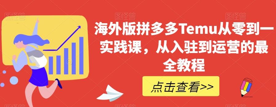 海外版拼多多Temu从零到一实践课，从入驻到运营的最全教程-E网资源