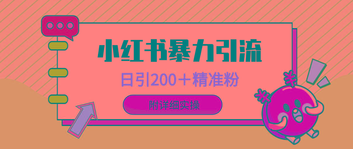 (9582期)小红书暴力引流大法，日引200＋精准粉，一键触达上万人，附详细实操-E网资源