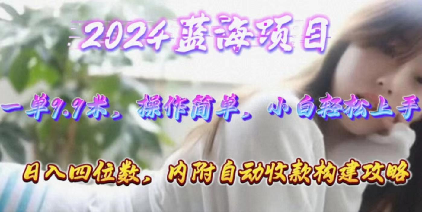 年轻群体的蓝海市场，1单9.9元，操作简单，小白轻松上手，日入四位数-E网资源