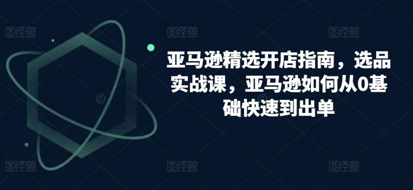 亚马逊精选开店指南，选品实战课，亚马逊如何从0基础快速到出单-E网资源