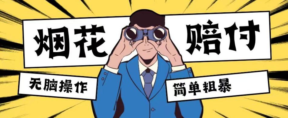 最新蓝海玩法，烟花爆竹赔付，单订单赔付200-500无脑操作【仅揭秘】-E网资源
