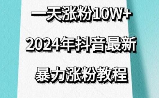 抖音最新暴力涨粉教程，视频去重，一天涨粉10w+，效果太暴力了，刷新你们的认知【揭秘】-E网资源
