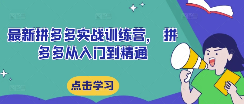 最新拼多多实战训练营， 拼多多从入门到精通-E网资源