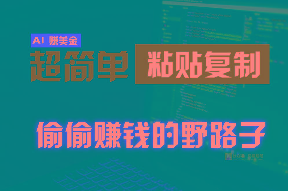 偷偷赚钱野路子，0成本海外淘金，无脑粘贴复制，稳定且超简单，适合副业兼职-E网资源