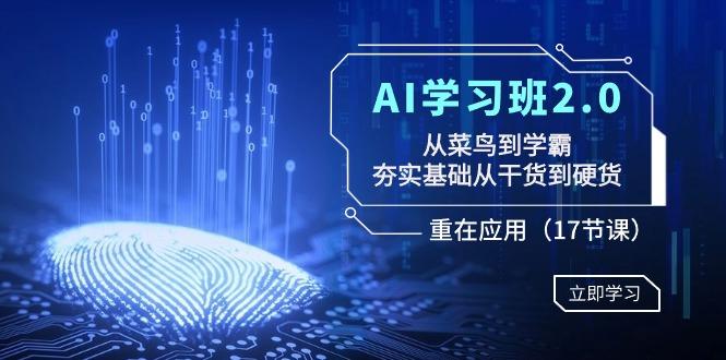 AI学习班2.0：从菜鸟到学霸，夯实基础从干货到硬货，重在应用(17节课)-E网资源