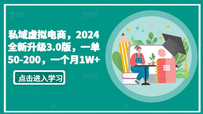 私域虚拟电商，2024全新升级3.0版，一单50-200，一个月1W+【揭秘】-E网资源