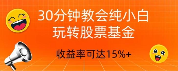 30分钟教会你玩转股票基金，只教好的筛选方法，不荐股-E网资源