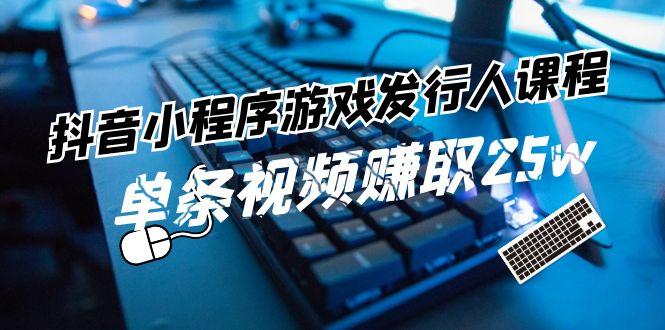 抖音小程序游戏发行人课程：带你玩转游戏任务变现，单条视频赚取25w-E网资源