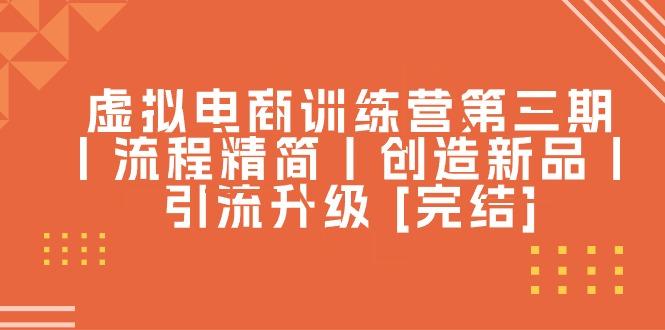 虚拟电商训练营第三期丨流程精简丨创造新品丨引流升级 [完结]-E网资源