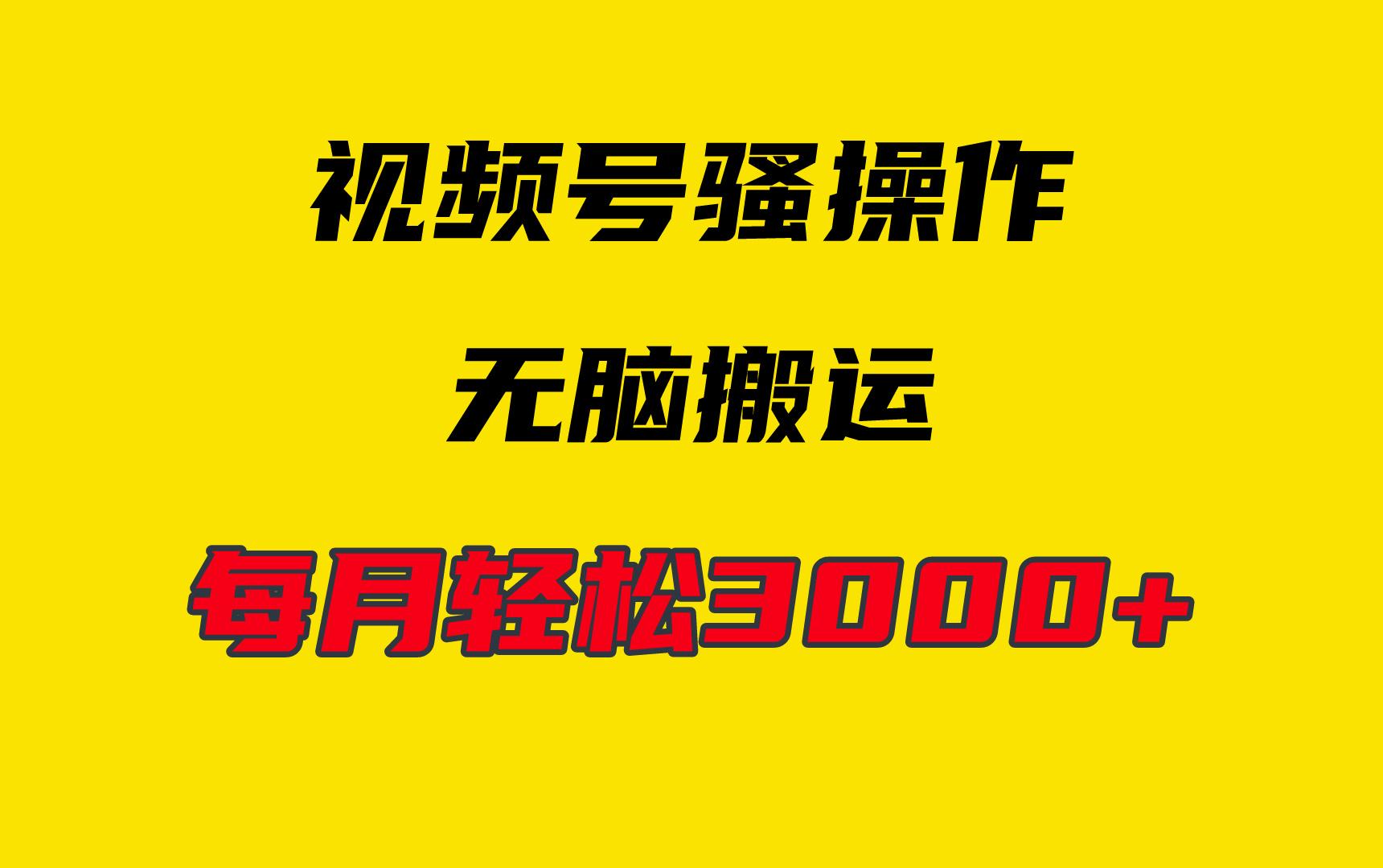 (9968期)4月最新视频号无脑爆款玩法，挂机纯搬运，每天轻松3000+-E网资源