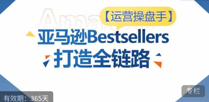 运营操盘手！亚马逊Bestsellers打造全链路，选品、Listing、广告投放全链路进阶优化-E网资源