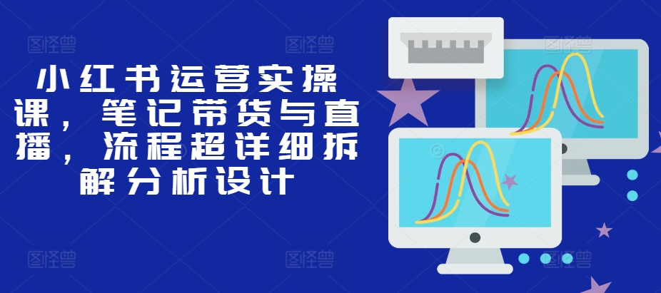 小红书运营实操课，笔记带货与直播，流程超详细拆解分析设计-E网资源
