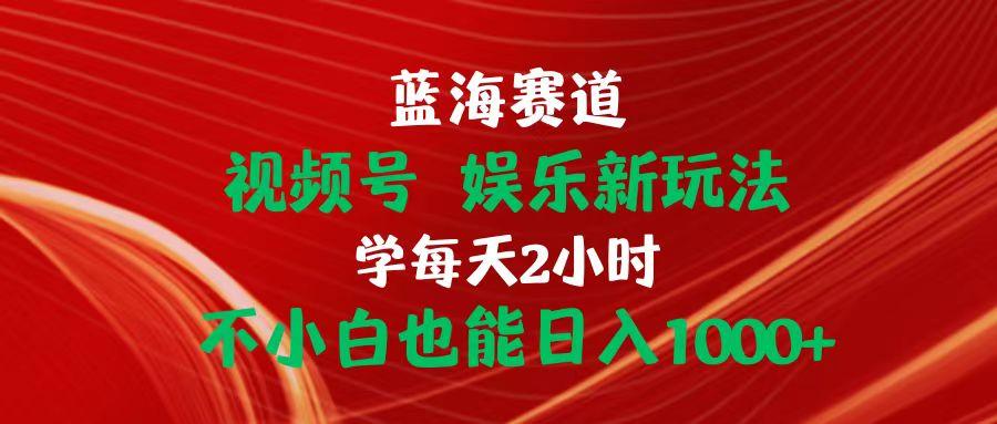 蓝海赛道视频号 娱乐新玩法每天2小时小白也能日入1000+-E网资源