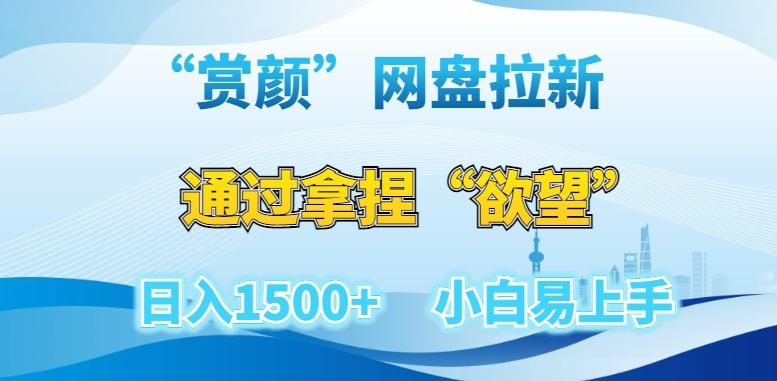 “赏颜”网盘拉新赛道，通过拿捏“欲望”日入1500+，小白易上手【揭秘】-E网资源