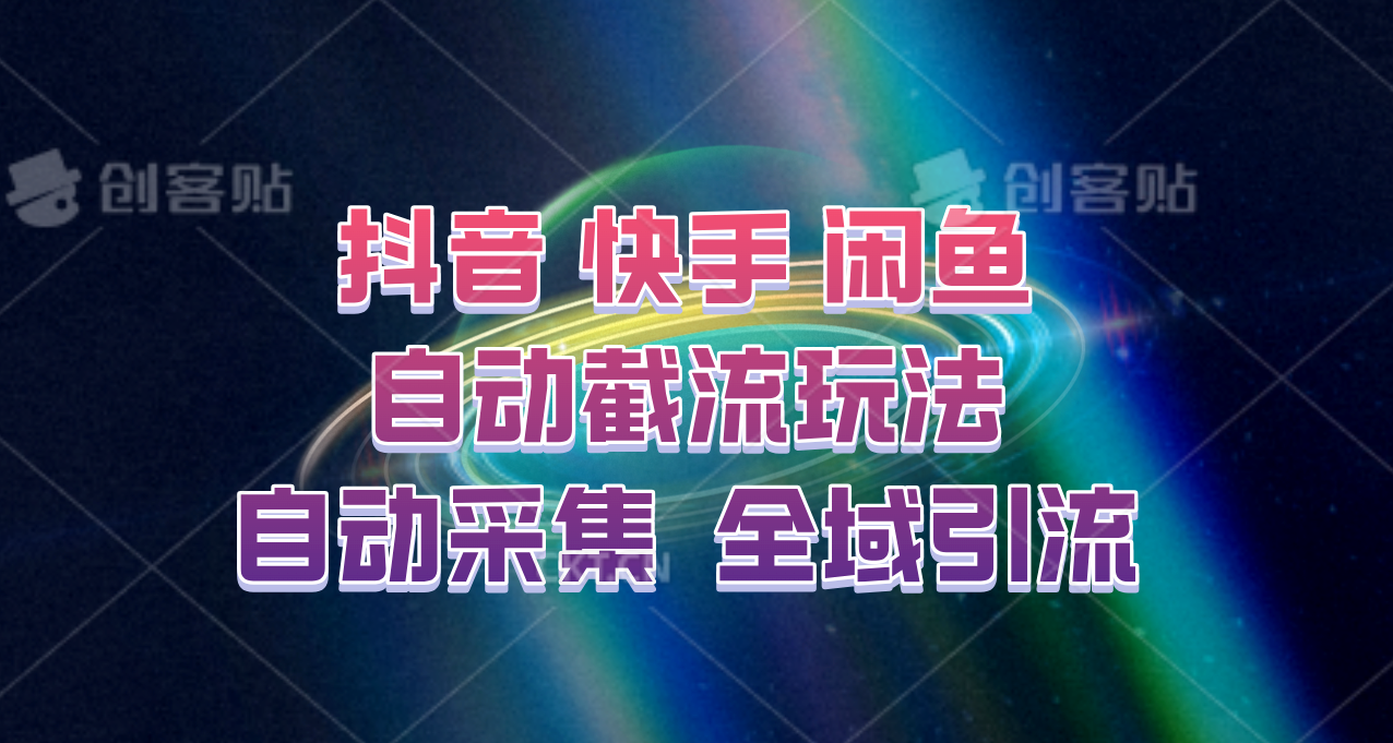 快手、抖音、闲鱼自动截流玩法，利用一个软件自动采集、评论、点赞、私信，全域引流-E网资源