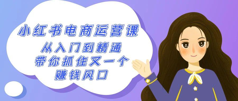 2024小红书-电商运营课，从入门到精通，带你抓住又一个赚钱风口(50节课)-E网资源
