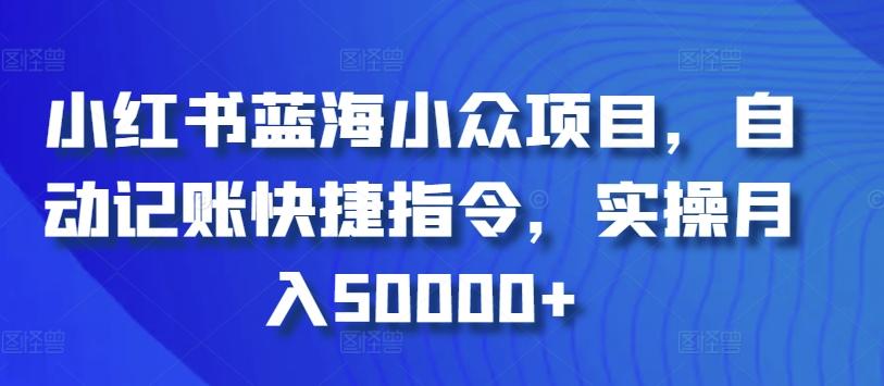 小红书蓝海小众项目，自动记账快捷指令，实操月入50000+【揭秘】-E网资源