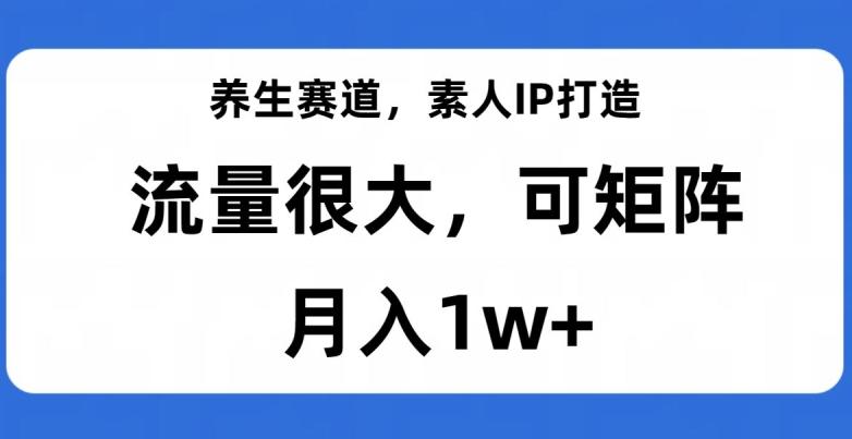 养生赛道，素人IP打造，流量很大，可矩阵，月入1w+【揭秘】-E网资源