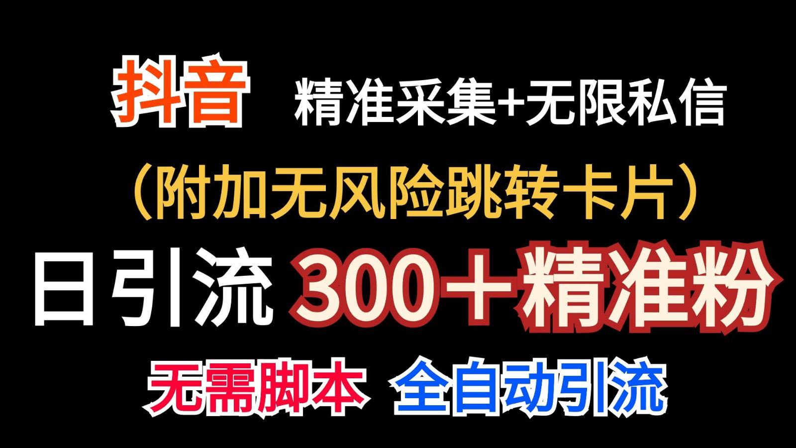 抖音无限暴力私信机(附加无风险跳转卡片)日引300＋精准粉-E网资源