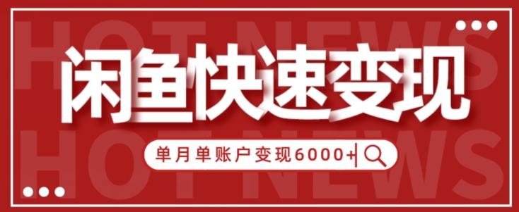 【新手项目】小白快速在闲鱼单月单账号变现6000+的秘密-E网资源
