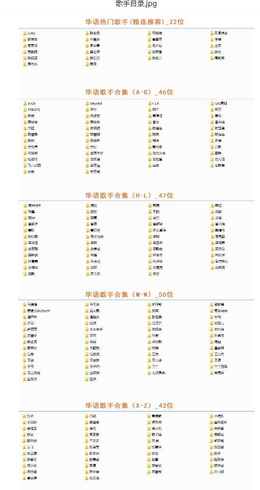 【音乐】歌手合集（100多位歌手合集）-E网资源