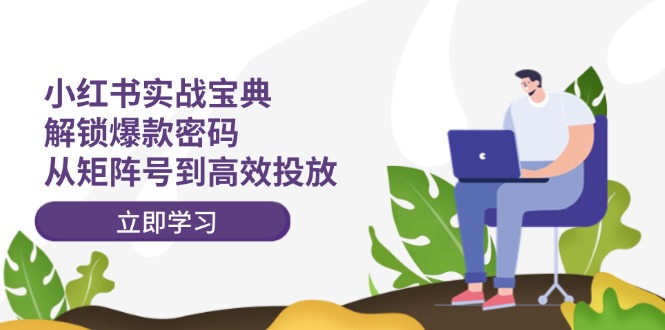 小红书实战宝典：解锁爆款密码，从矩阵号到高效投放-E网资源