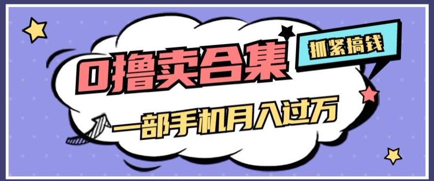 0撸项目月入过万，售卖全套ai工具合集，一单29.9元，一部手机即可【揭秘】-E网资源