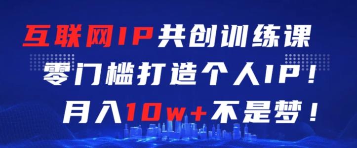 互联网IP共创训练课，零门槛零基础打造个人IP，月入10w+不是梦【揭秘】-E网资源