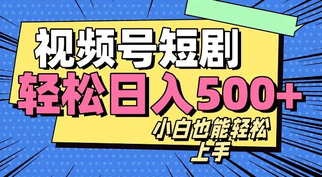 视频号最新玩法制作，热门短剧日入500+-E网资源