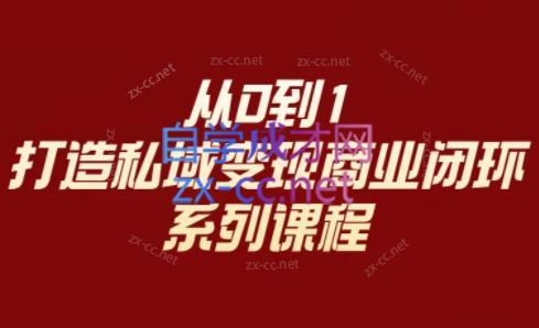 李润老师·从0到1打造私域变现商业闭环-E网资源