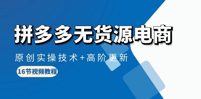 (10015期)拼多多无货源电商，原创实操技术+高阶更新(16节视频教程)-E网资源