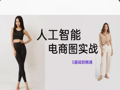 人工智能SD电商图实战，ai绘图0基础到精通-E网资源