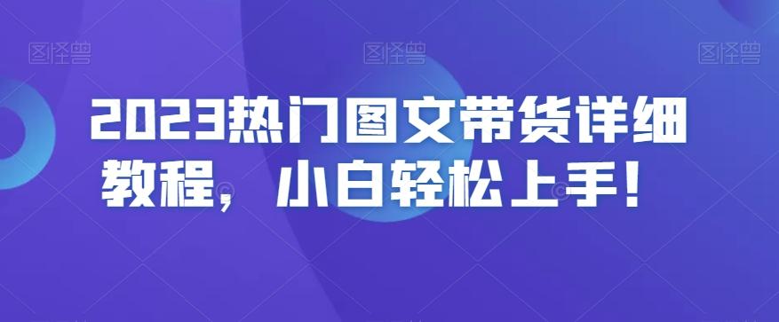 2023热门图文带货详细教程，小白轻松上手！-E网资源